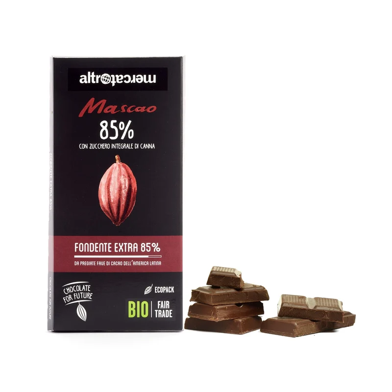 CIOCCOLATO MASCAO FONDENTE EXTRA 85% - BIO | COD. 00005409 | 80 g