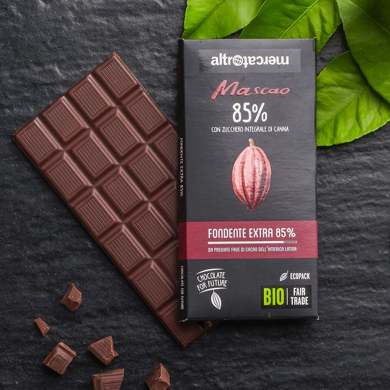 CIOCCOLATO MASCAO FONDENTE EXTRA 85% - BIO | COD. 00005409 | 80 g
