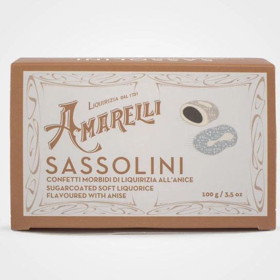Liquirizia all'anice Sassolini Amarelli 100 gr