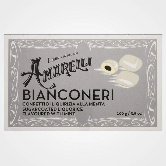 Liquirizia alla menta Bianconeri Amarelli 100 gr