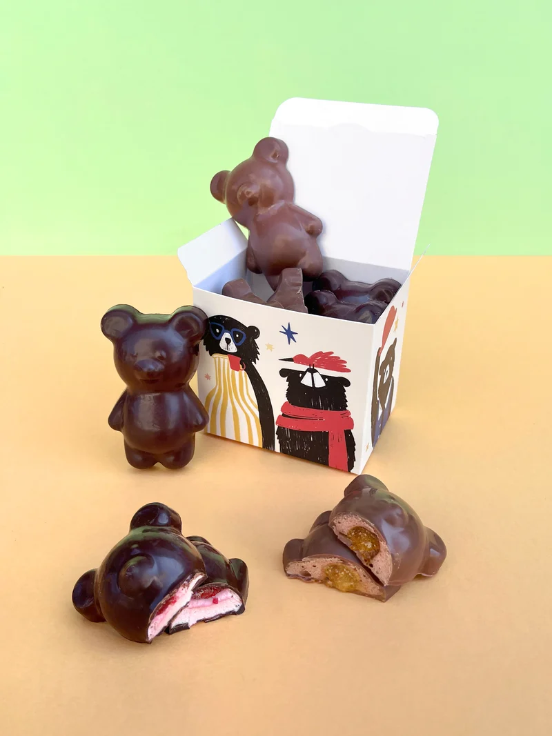 Orsi di Marshmallow Gianduia & Lampone