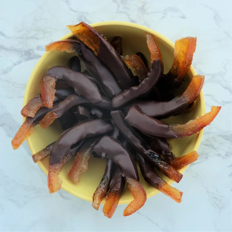 Scorzette arancia & cioccolato fondente