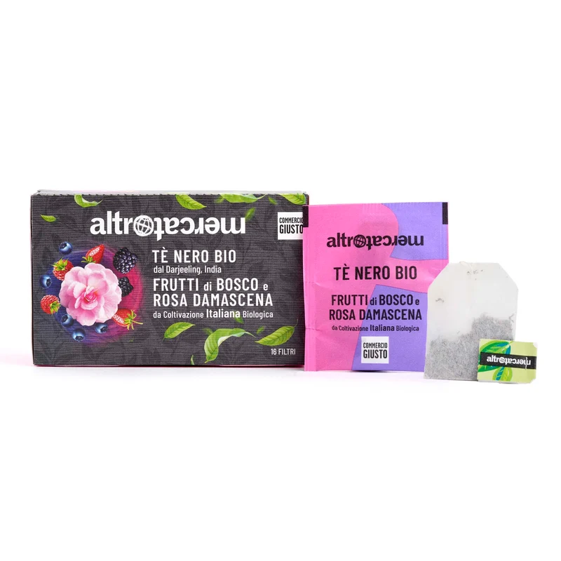 Tè Nero Darjeeling Frutti di Bosco e Rosa Damascena - Bio