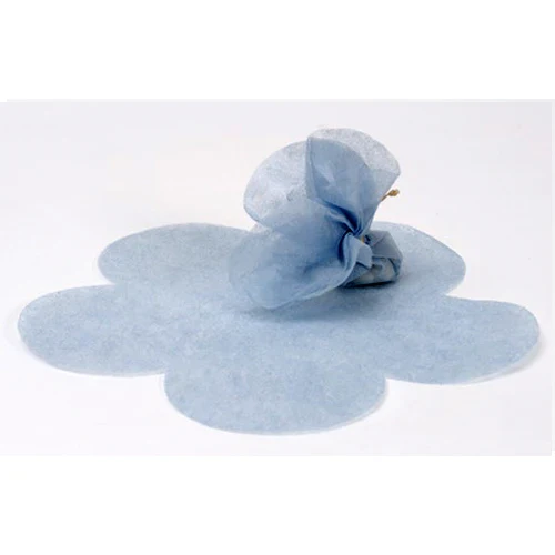 Silk Paper Azzurro Fustellata Fiore