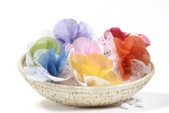 Silk Paper Azzurro Fustellata Fiore