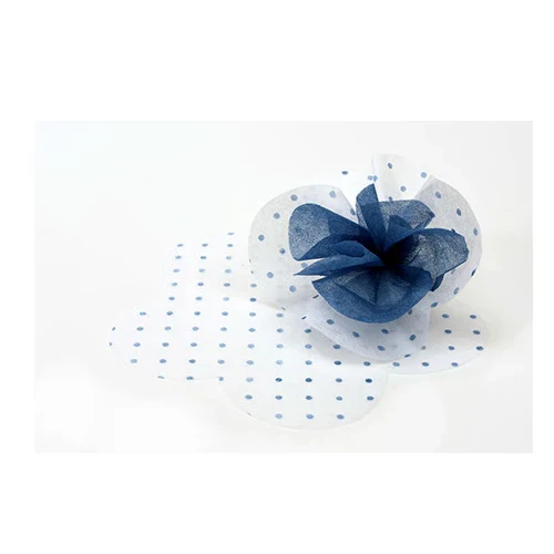 Silk Paper a Pois Bluette Fustellata Fiore
