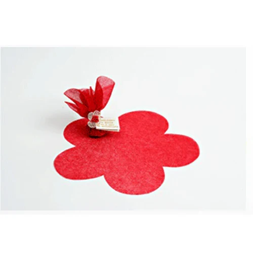Silk Paper Rosso Fustellata Fiore