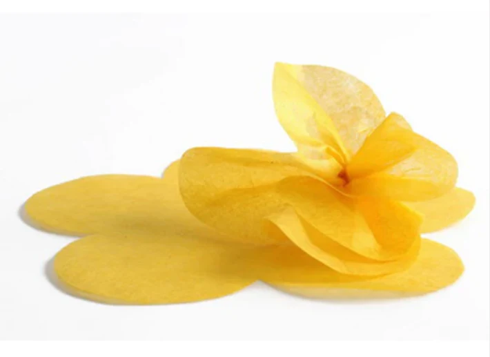 Silk Paper Giallo Fustellata Fiore