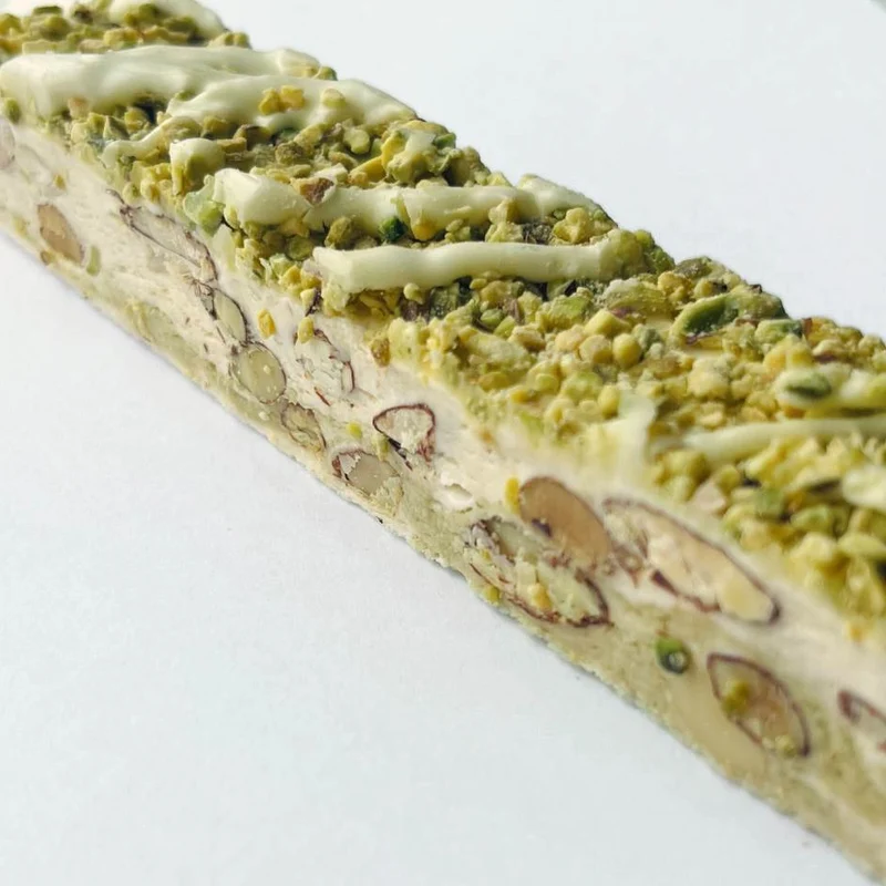 Barretta Torrone Pistacchio con Crema Bianca