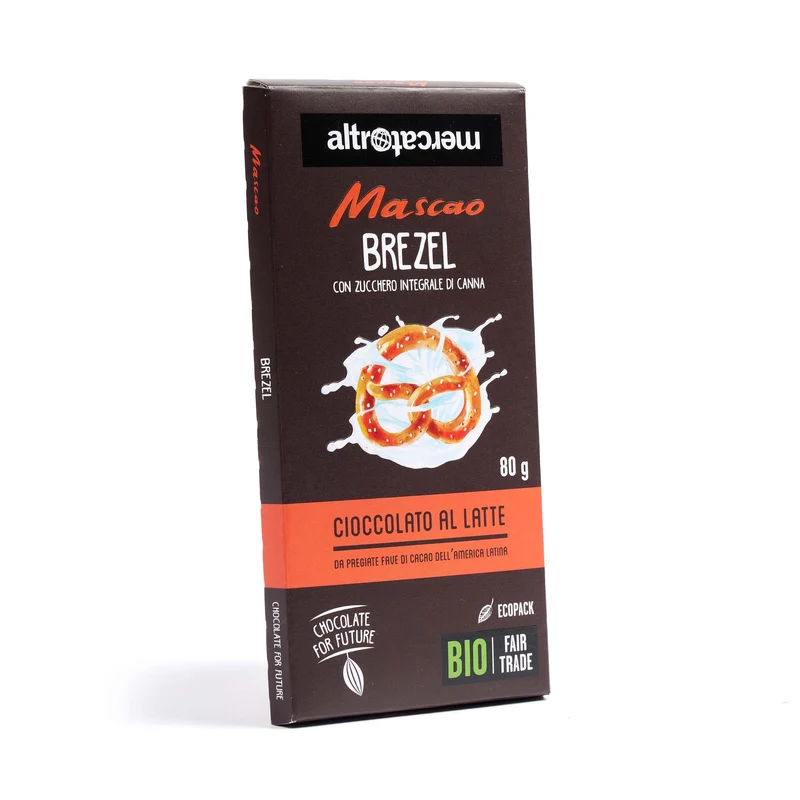 Cioccolato Mascao al Latte con Brezel - Bio