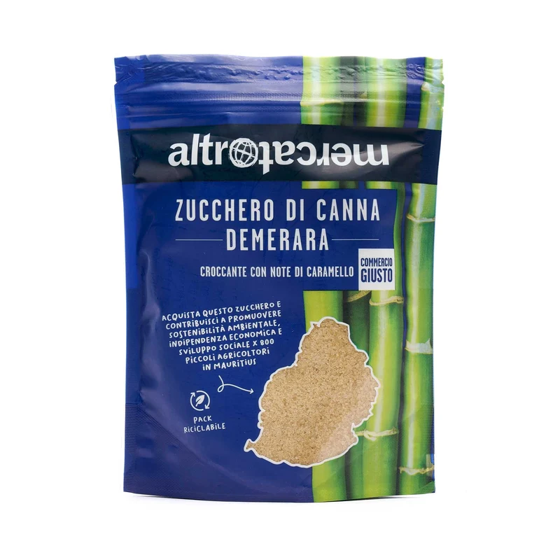 Zucchero Grezzo di Canna in Cristalli Demerara