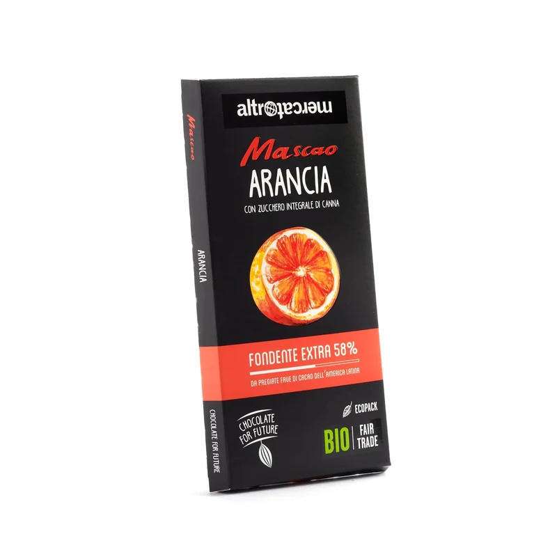Cioccolato Mascao Fondente Extra con Arancia – Bio