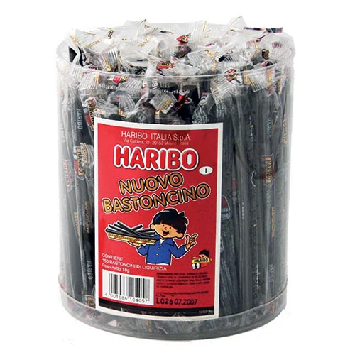 Haribo Wrapped Licorice Stick - 150 pcs