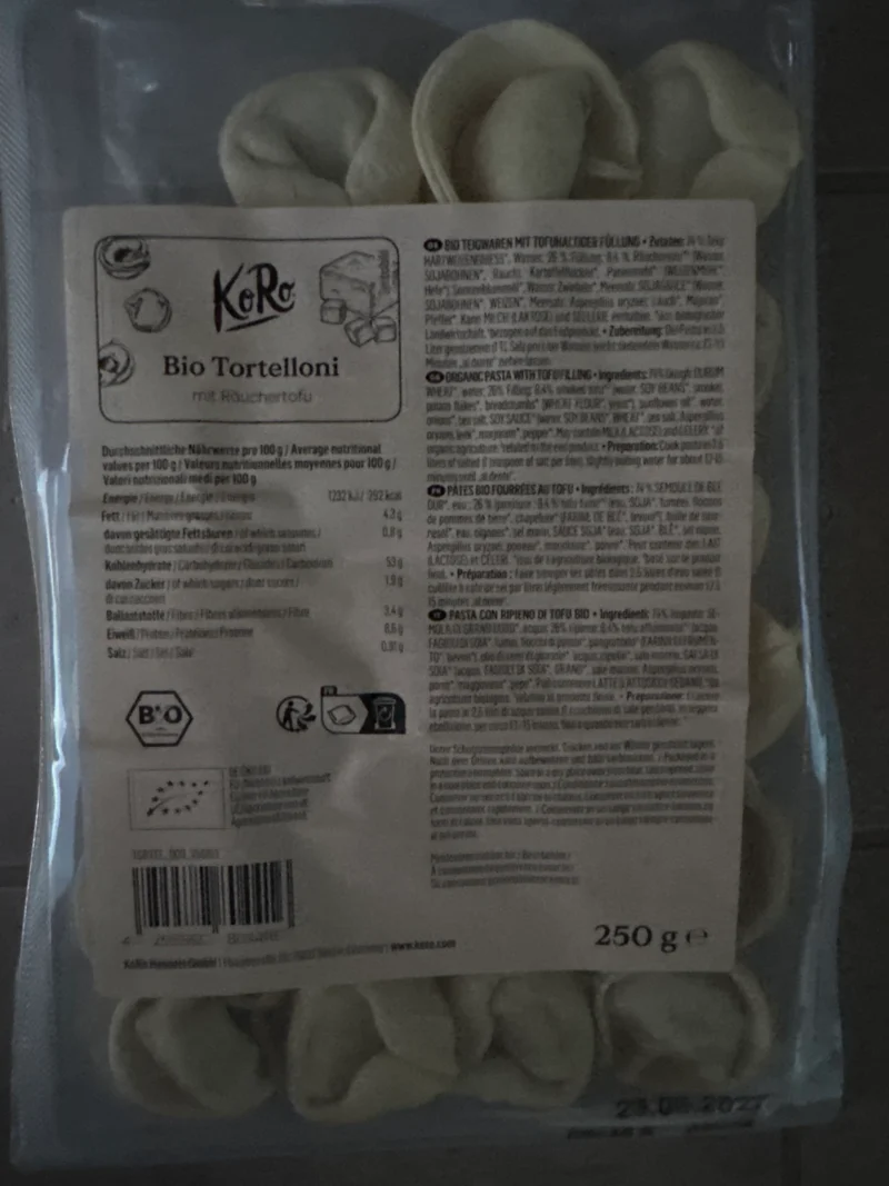 Tortelloni BIO ripieni Koro 250g