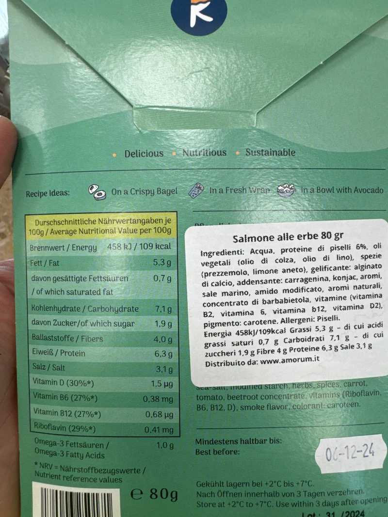 Affettato Salmone 80g | Revo Foods (rebranded Amorum)