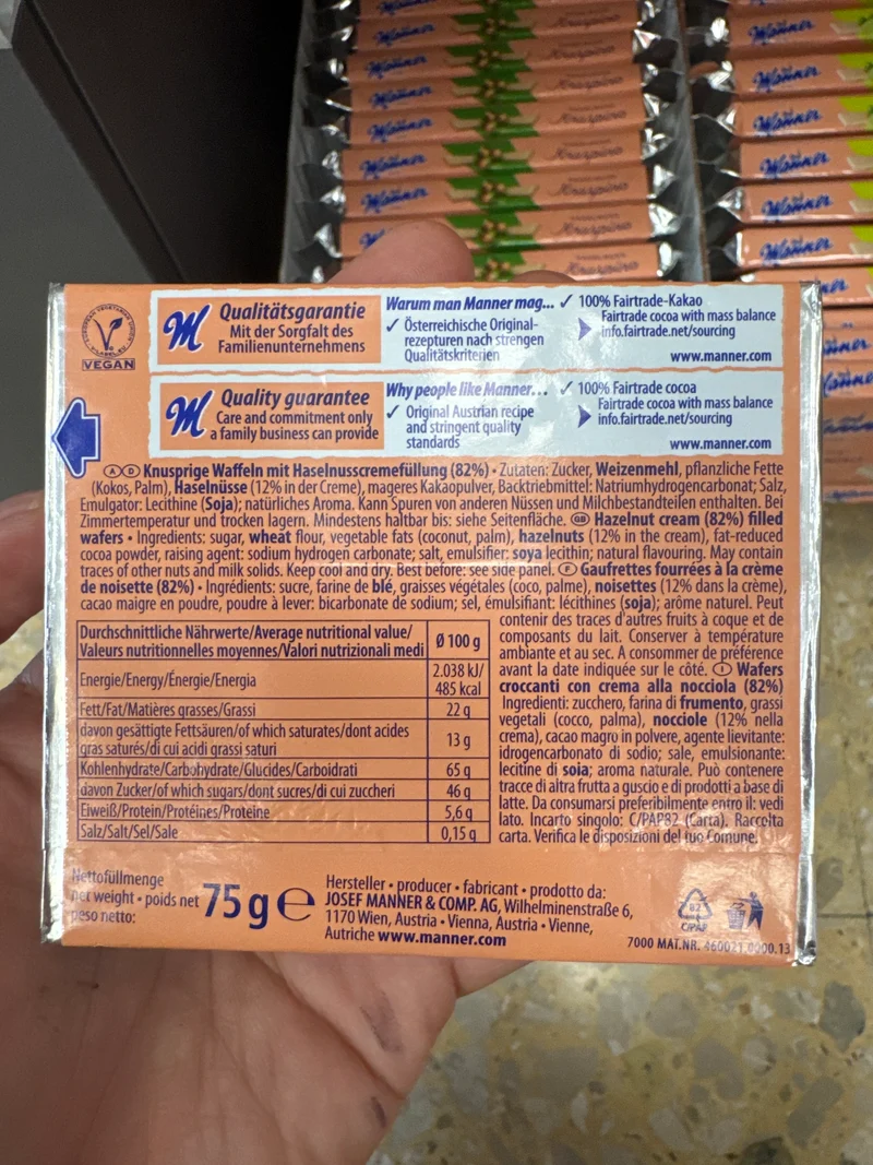 Wafer Manner 100% Vegan 75g